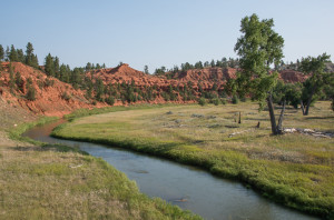Belle Fourche River from our morning walk.